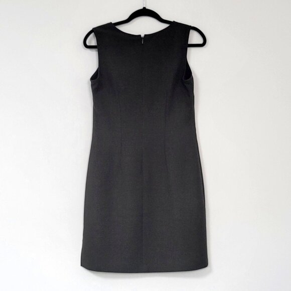 Vintage CDC Caren Desiree Dark Olive Green Sleeveless Sheath Dress Size 6 - Picture 5 of 8
